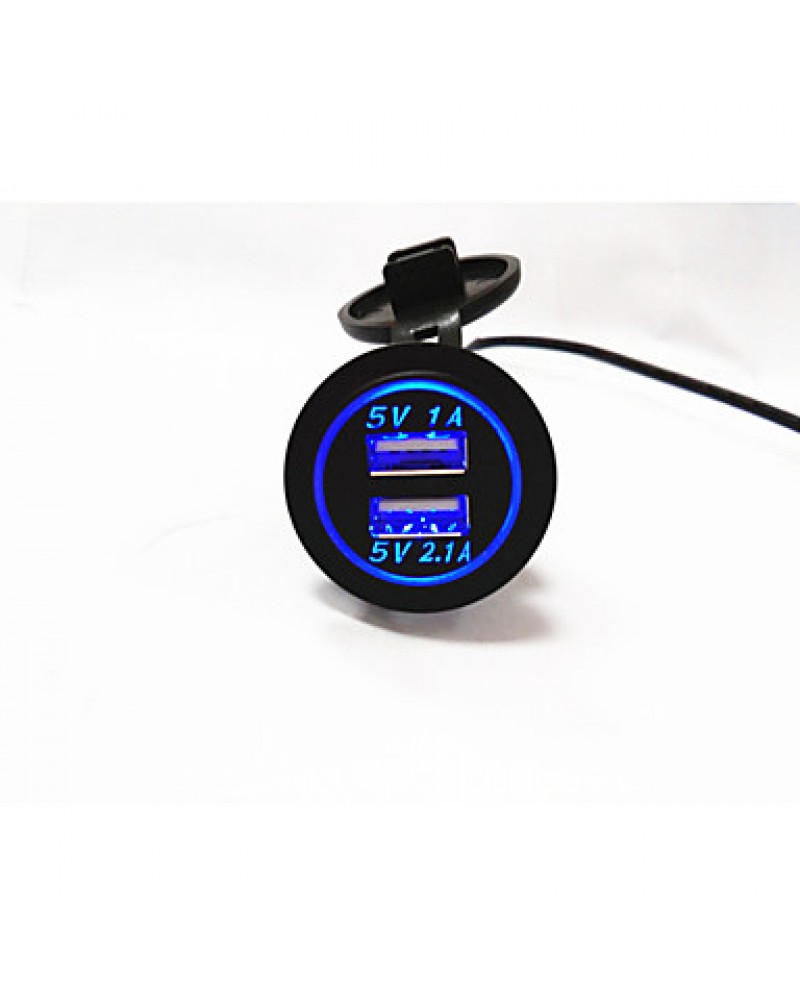 Auto Double USB Car Charger Waterproof Fashion