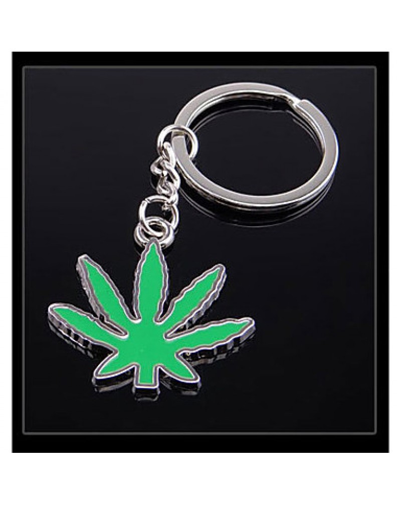 Plant Keychain Green Maple Keychain Car Key Pendant Creative Small Gifts to Send Men and Ladies