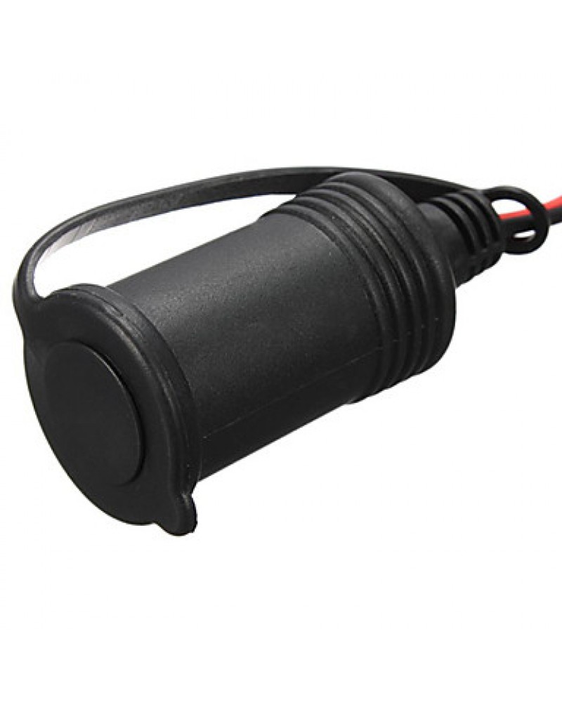 12V Car Motorcycle Boat Waterproof Female Cigarette Lighter Socket Power Plug with 180cm/70.85& ; Fuse Connector Wire