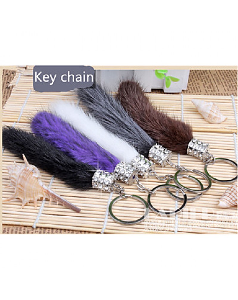 Fashion Genuine Fox Fur Key Chain Fox Fur Mink Keychain Key Ring FUR Key Chain Car Key Chain
