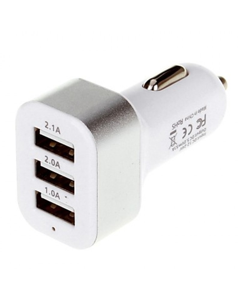 Charging Series 5.1A 3 Usb Car Charger Adapter
