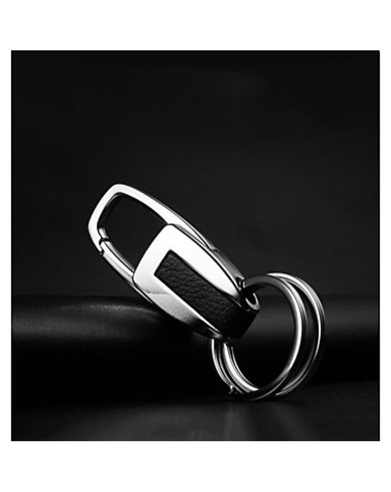 Men's Metal Buckle Creative Business-grade Leather Key Chain Car Key Ring Car Accessories