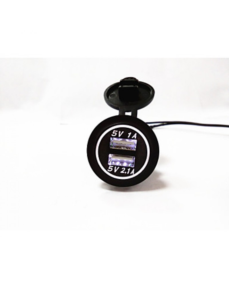 Auto Double USB Car Charger Waterproof Fashion