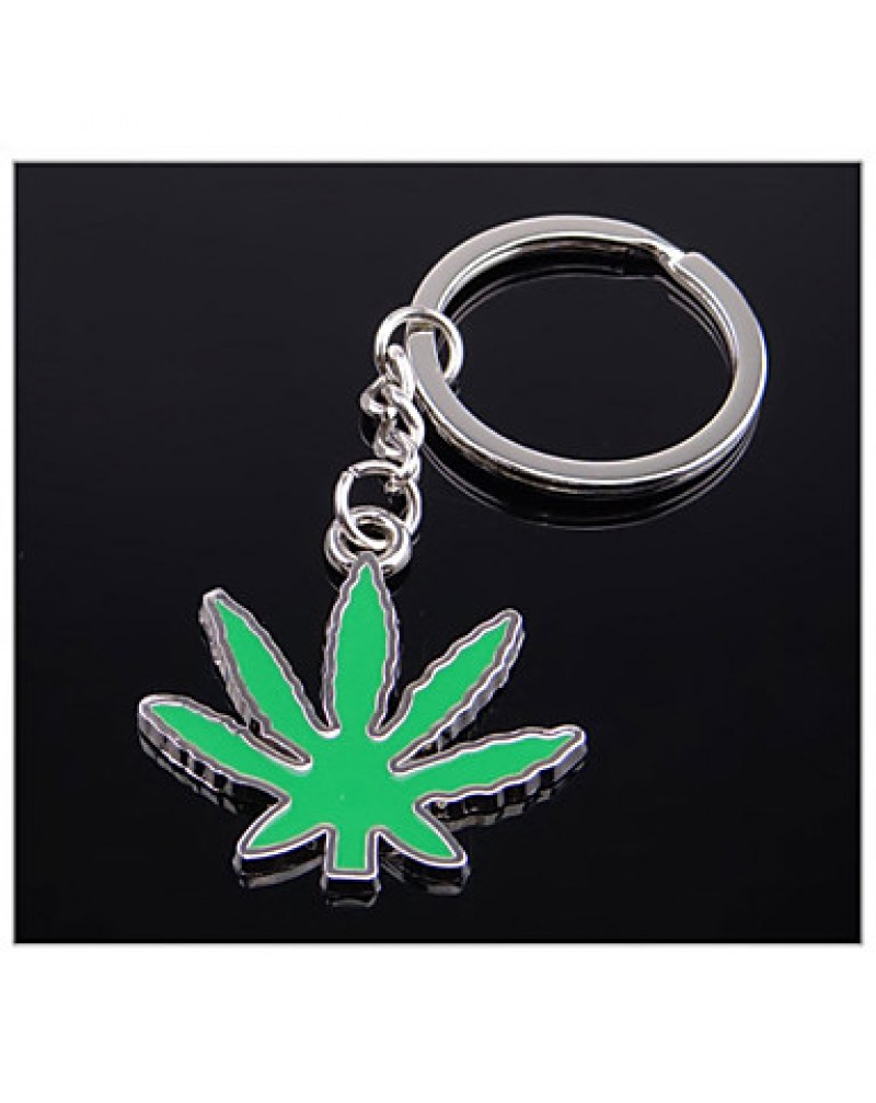 Plant Keychain Green Maple Keychain Car Key Pendant Creative Small Gifts to Send Men and Ladies