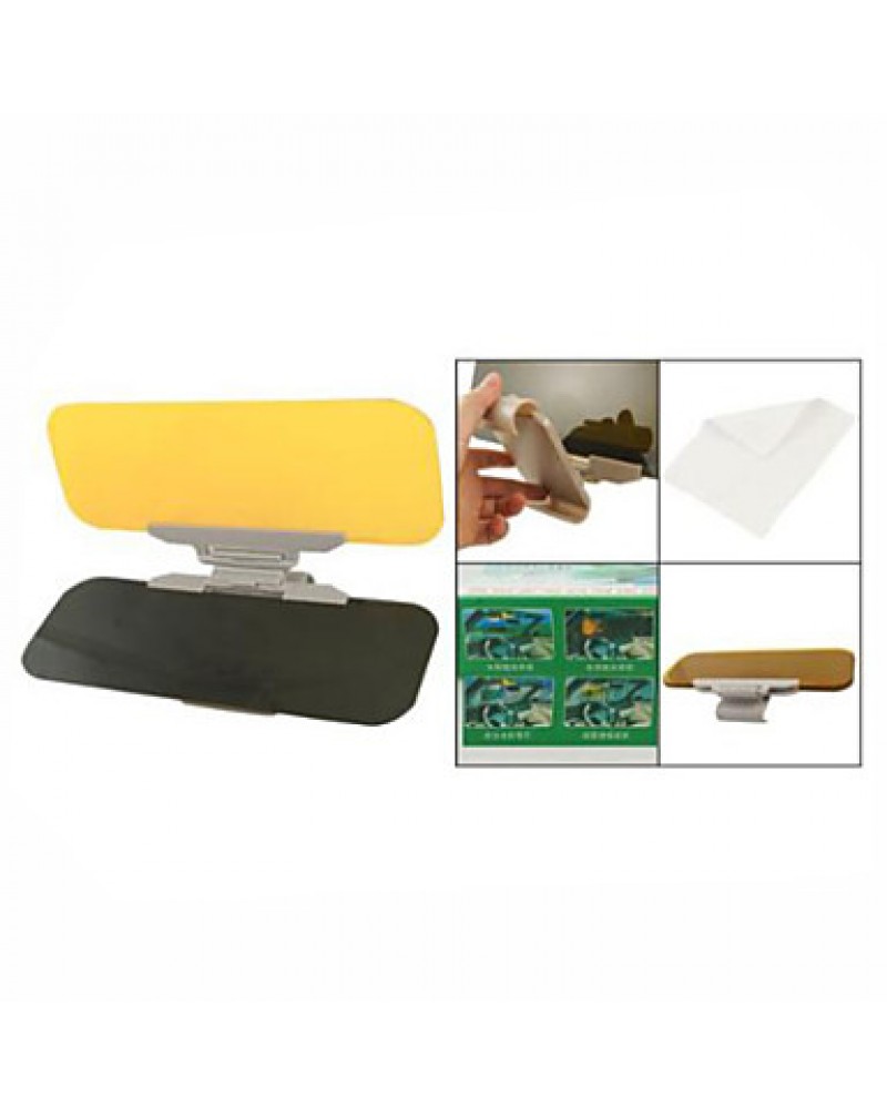 Clear Yellow No Glare Flip out Sun Visor Extender for Car Auto