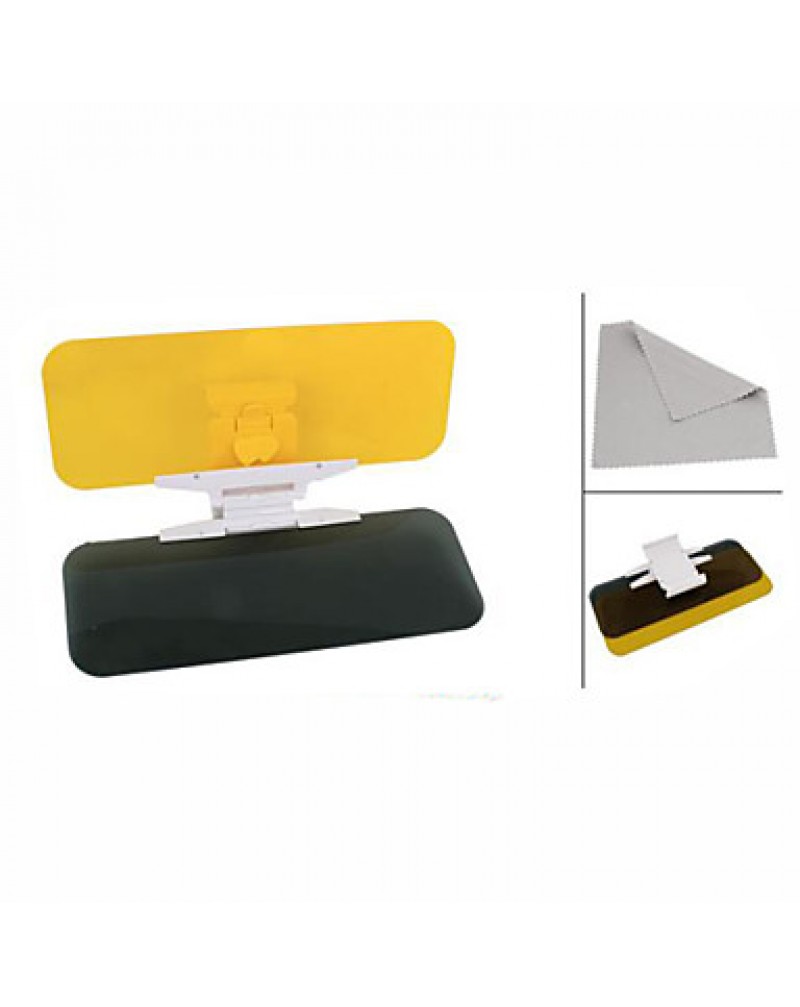 Clear Yellow No Glare Flip out Sun Visor Extender for Car Auto