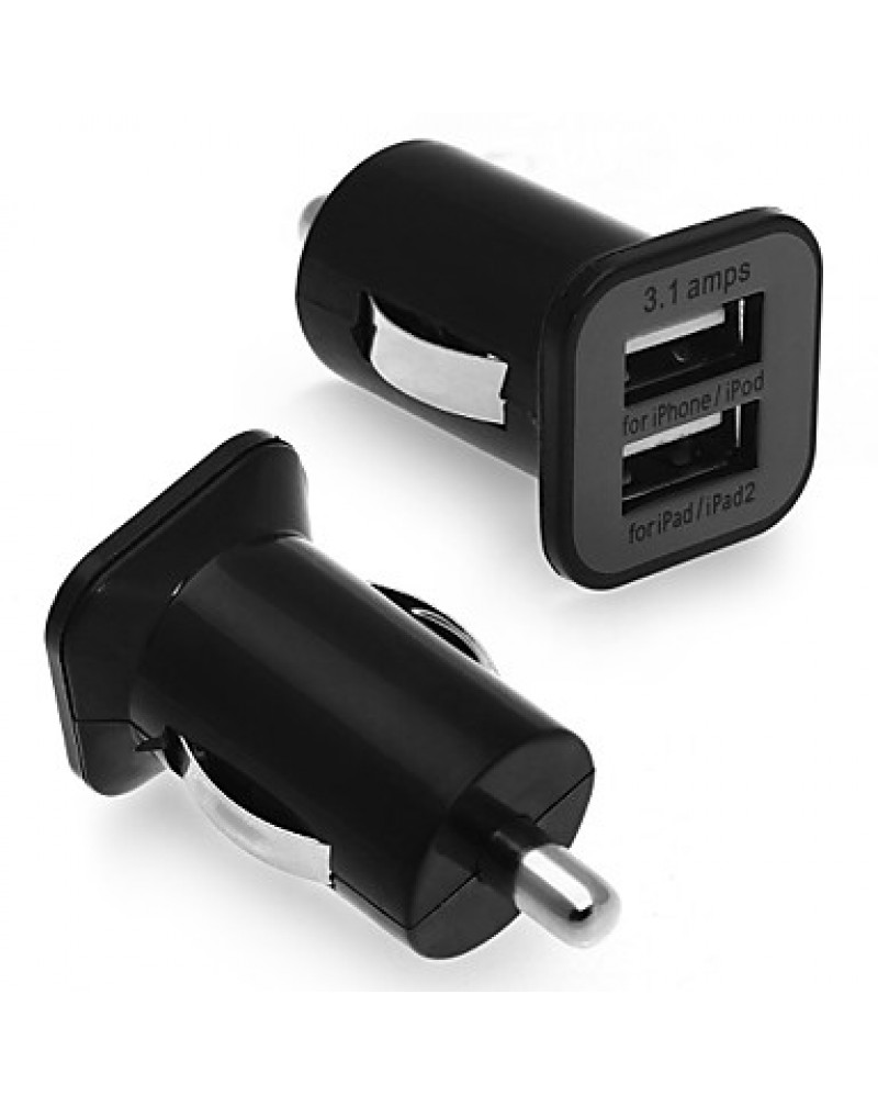 Mini Dual 2 Port Usb Car Charger Power Adapter 3.1A For Apple