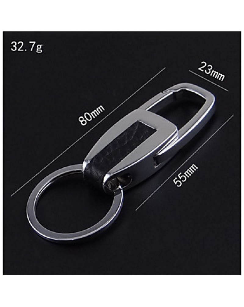 Men's Metal Buckle Creative Business-grade Leather Key Chain Car Key Ring Car Accessories